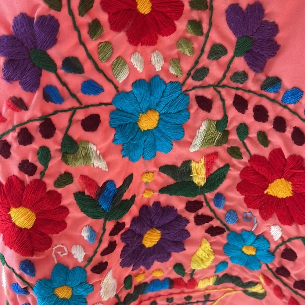 Multi color Hand embroidered  Womens DRESS  size MEDIUM - Picture 7 of 16
